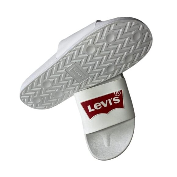 LEVI\'S, Synthetic sandals, for men, White, size 12. NWOT.